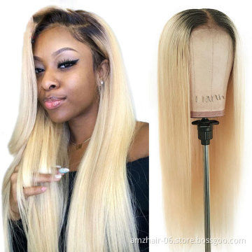 Wholesale 1B 613 Blonde HD Full HD Lace Frontal Closure 100%Human Hair Wig Mink Brazilian Cuticle Aligned Pre Plucked Lace Wigs